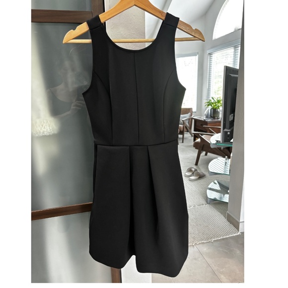 Madewell Fit & Flare Scuba Dress - Black Size 0 - Picture 3 of 11